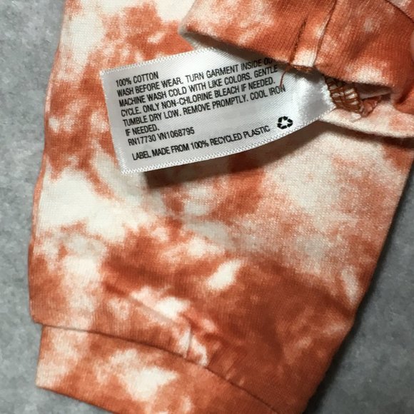 Baby Cat and Jack 3-6 months Copper Tie Dye Henley Romper One Piece - Picture 7 of 7